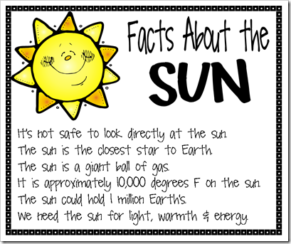 Good sentences about the sun image